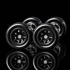 1/64 ミニカーカスタム用 9.2mm タイヤ・ホイール 4本セット 1台分のサムネイル