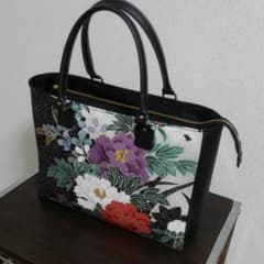 【難あり】着物リメイク　和装バッグB　のサムネイル
