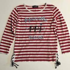 sale!!お値引き‼︎ポンポネット！ボーダー長袖TシャツS(140)☆のサムネイル
