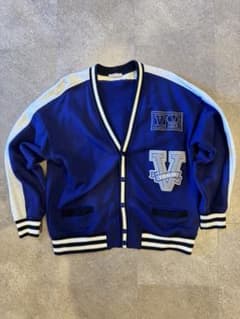 VALENTINO スタジャン カーディガン ネイビー ブルー M VALENTINO スタジャン カーディガン ネイビー ブルー M - メルカリ