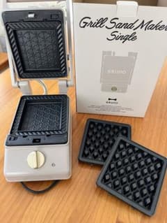 BRUNO グリルサンドメーカー　シングル　ワッフルプレート付きのサムネイル