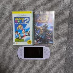 PSP 본체 정크품 퍼플 모두의 GOLF 2 몬스터 헌터 3rd