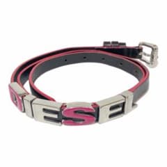 DIESEL ベルト ブラック ピンク ロゴのサムネイル