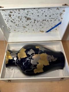 ❇️皇室御用達 大倉陶園 瑠璃金蝕葡萄花瓶❇️約35cm❇️花入歴無し❇️ 大倉陶園 日本製 瑠璃金蝕鉄線 約29cm花器 19A/9026 花器 花瓶