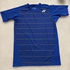 YONEX ストライプシャツ JP SS 青 - メルカリ