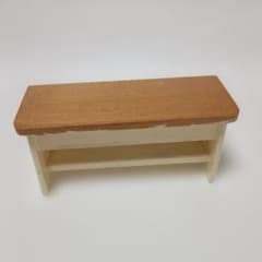 ドールハウス用ビンテージ 木製ベンチ 収納付きのサムネイル