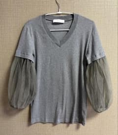 【美品】FABIANA FILIPPIチュール　ニット　グレーのサムネイル