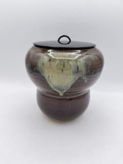 d574【未使用】水指 高取 箪瓢　塗蓋 高取喜恵 木箱 茶道具 d574【未使用】水指 高取 箪瓢 塗蓋 高取喜恵 木箱 茶道具 - メルカリ