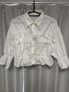 新品未使用タグ付き　w closet フリルブラウスのサムネイル