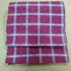 Himawari様専用☆赤格子＃かがり名古屋帯のサムネイル