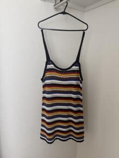 ZARA マルチボーダー キャミワンピース Sのサムネイル