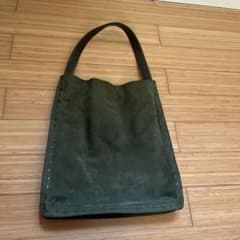 COACH スエード トートバッグ ダークグリーンのサムネイル