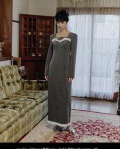 ANDRESD frills trim long dressのサムネイル
