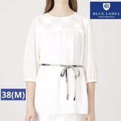 美品】ブルーレーベルクレストブリッジ レース付きチュニックブラウス