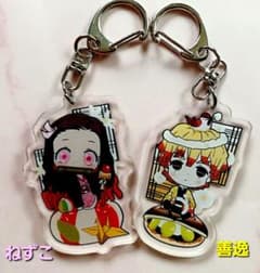 鬼滅の刃【我妻善逸】【竈門禰豆子】アクリルキーホルダー♪アクキー