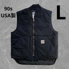 90s Carhartt USA製 ダックベスト ブラック 星タグ 腰ゴム 黒 - メルカリ
