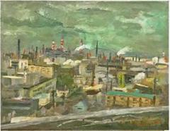 絵画 56 油絵/風景画/街/鳥瞰/横浜市新子安/F6号 m90661852053_1.jpg?1742872313