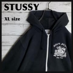 STUSSY◇XL 戦闘機 フルジップ パーカー D483 - メルカリ