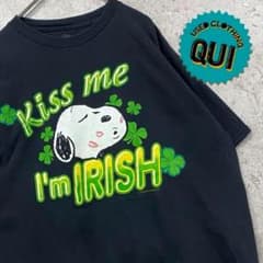 レア古着○Tシャツ 半袖 ピーナッツ スヌーピー ブラック メンズ2XLのサムネイル