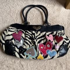 d*3様 シンクビー！ パンキッシュゼブラ ハンドバッグ ハート刺繍 ゼブラ柄のサムネイル