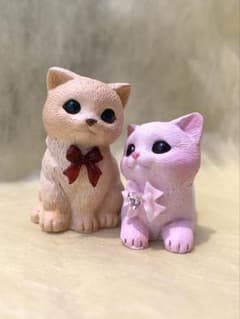 猫の置物 2体セット インテリアのサムネイル