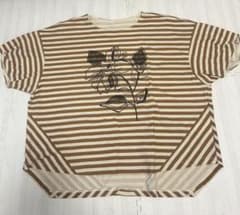 HIROKO BIS ストライプ花柄　半袖Tシャツのサムネイル