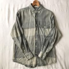 vintage シルク×リネン チェックシャツ 美品のサムネイル
