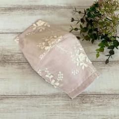 立体刺繍　インナーマスク　フラワーレース　ライラックパープル　ポケット付きのサムネイル