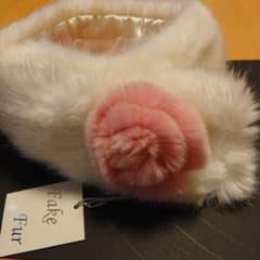 フェイクファー ショール 付け替えコサージュ付きのサムネイル