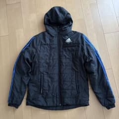 adidas キッズ 中綿コート ブラック 160のサムネイル