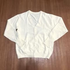 GU ホワイト Vネック ウォッシャブルカーディガンのサムネイル