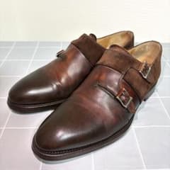 美品 MAGNANNI 17305 ダブルモンク 本革 スエード 38 - メルカリ
