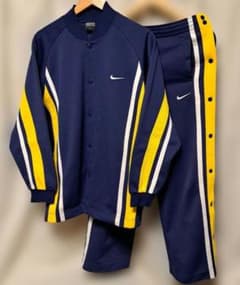 90s ビンテージ ナイキバスケットジャージ 上下セット サイド スナップボタン 90s ビンテージ ナイキバスケットジャージ 上下セット サイド スナップ