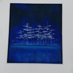 絵画 (山崎範雄:青の魔術師) #「針葉樹 」(吊り下げワイヤーセット