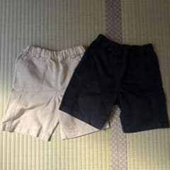COMME CA ISM ハーフパンツ 2色セット ベージュ 黒のサムネイル