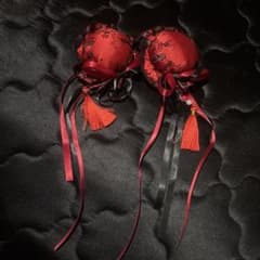 赤黒花柄チャイナドレス用のサムネイル