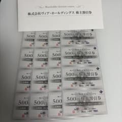 ヴィア・ホールディングス 株主割引券 500円券 16枚セットのサムネイル