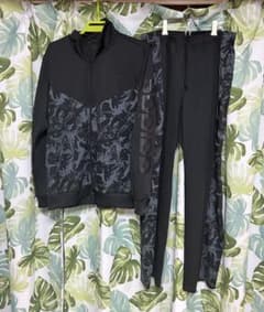 adidas ジャージ上下セット ブラック/グレーのサムネイル
