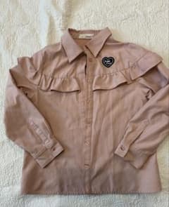 Jenny Love Long-Sleeved Shirt/Cardigan, Size 130, Pink