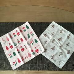 新品☆クリスマス柄 和タオルハンカチ2枚のサムネイル