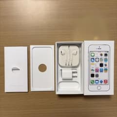 Apple iPhone5S シルバー 箱・イヤホン・充電器付属 セット 本体、ケーブル無し】iPhone5S 空箱、イヤホン、ACアダプタ - メルカリ