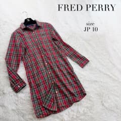【フレッドペリー】タータンチェック☆ロングシャツ☆シャツワンピース☆長袖JP10