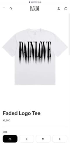 PAINLOVE Faded Logo Tee Madeinben10着用のサムネイル