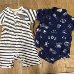 petit main & mother goose ロンパース 2枚セット 80のサムネイル
