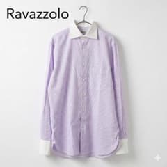 Ravazzolo 클레릭 셔츠 70s 라이트 퍼플 39 이탈리아제