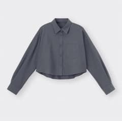 GU オックスフォードショートシャツ 長袖のサムネイル