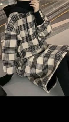 ハイネックニット　ワンピース　Lサイズのサムネイル