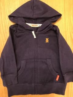 ☆値下げ☆ミキハウス　パーカー  ネイビー　80㎝のサムネイル
