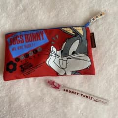 ルーニーテューンズ BUGS BUNNY バックスバニー ポーチ ペンケース定規