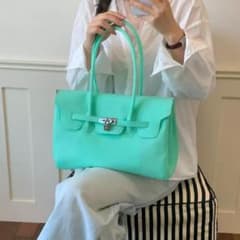 新品未使用 ゼリーバック jellybag ハンドバッグ ミント 韓国のサムネイル